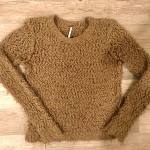 FREE PEOPLE NUDE BROWN SWEATER